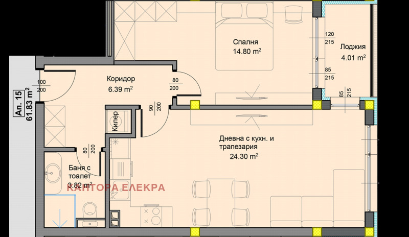 Προς πώληση  1 υπνοδωμάτιο Βαρνα , Ασπαρυχοβο , 71 τ.μ | 84788406 - εικόνα [2]