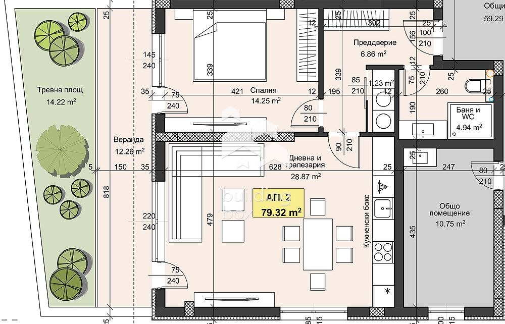 Продава 2-СТАЕН, гр. Пловдив, Христо Смирненски, снимка 8 - Апартаменти - 55707236
