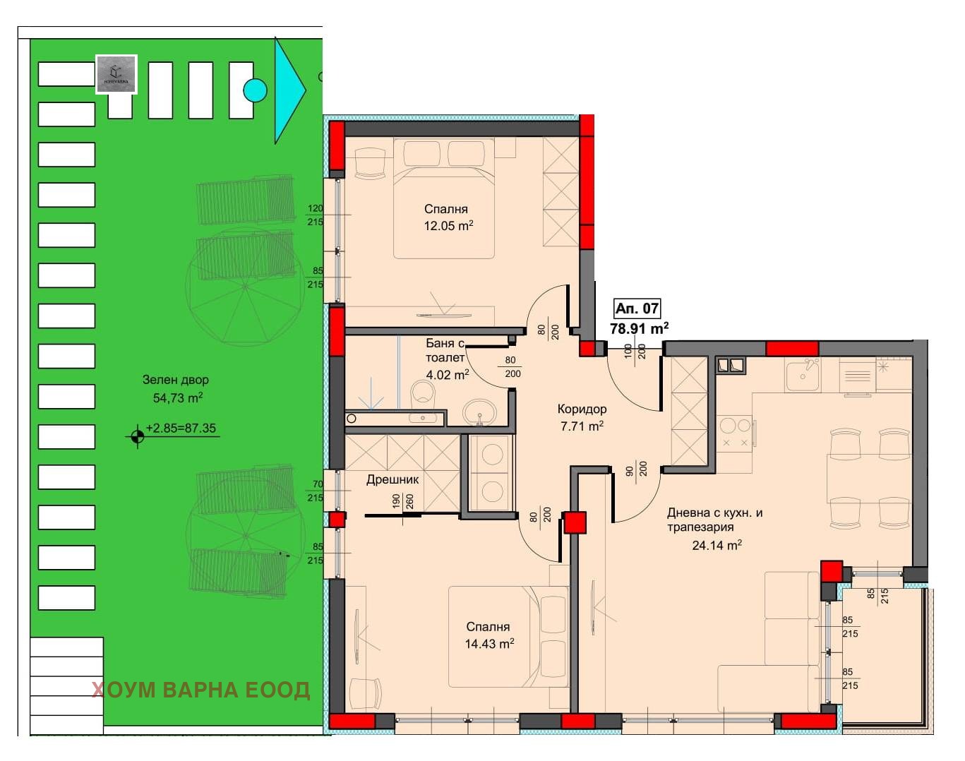 Продава 3-СТАЕН, гр. Варна, Аспарухово, снимка 5 - Апартаменти - 54393964