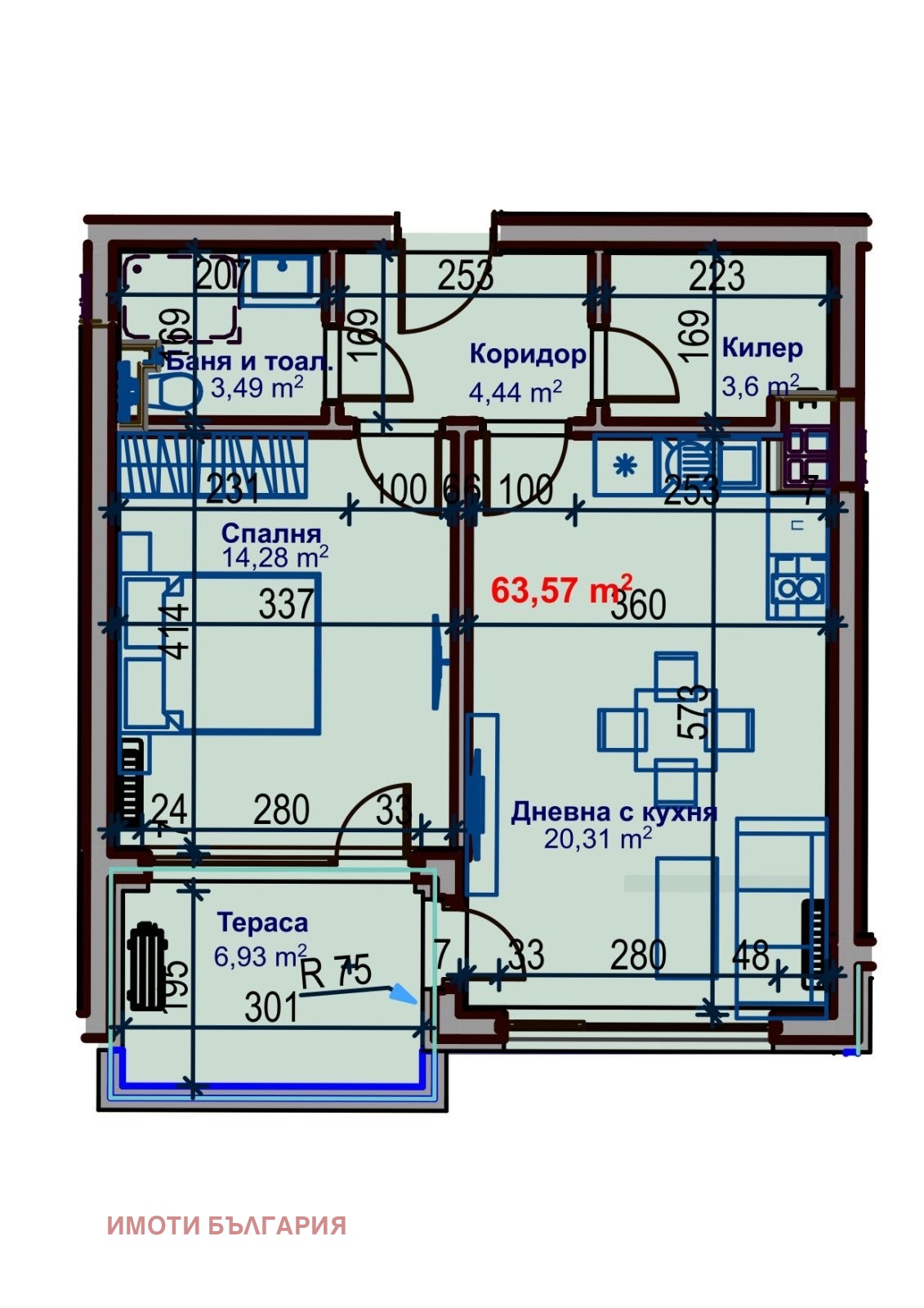 Продава 2-СТАЕН, гр. Варна, Цветен квартал, снимка 2 - Апартаменти - 51030248