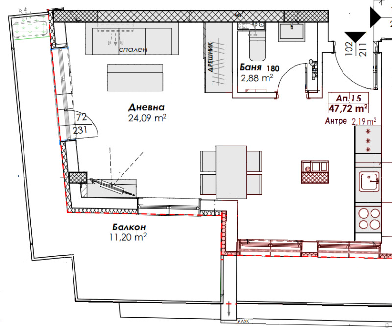 Satılık  Stüdyo Plovdiv , Mladejki Halm , 57 metrekare | 85787699