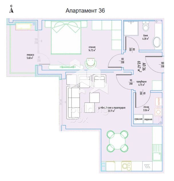 Na prodej  1 ložnice Sofia , Malinova dolina , 79 m2 | 13350902 - obraz [2]