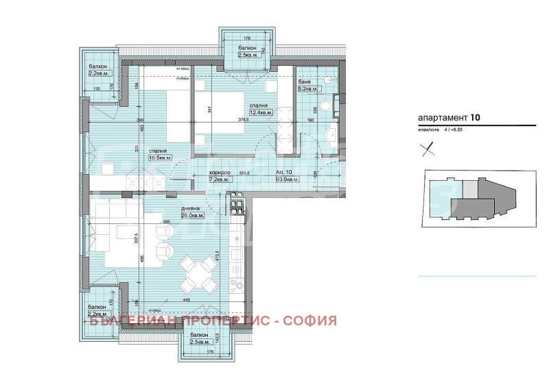 Myytävänä  1 makuuhuone Sofia , Ovtša kupel , 99 neliömetriä | 48897054 - kuva [11]
