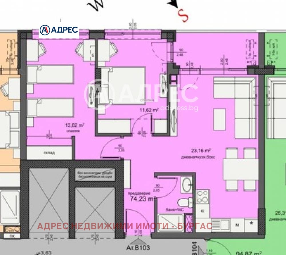 Продава 3-СТАЕН, гр. Бургас, Изгрев, снимка 3 - Апартаменти - 53783545