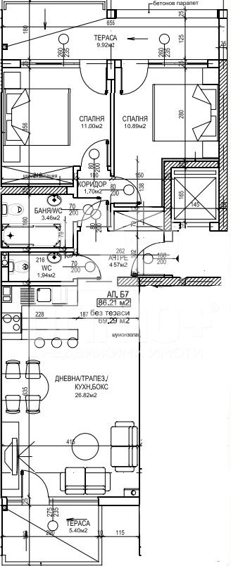 In vendita  2 camere da letto Sofia , Dragalevtsi , 98 mq | 35580778 - Immagine [3]