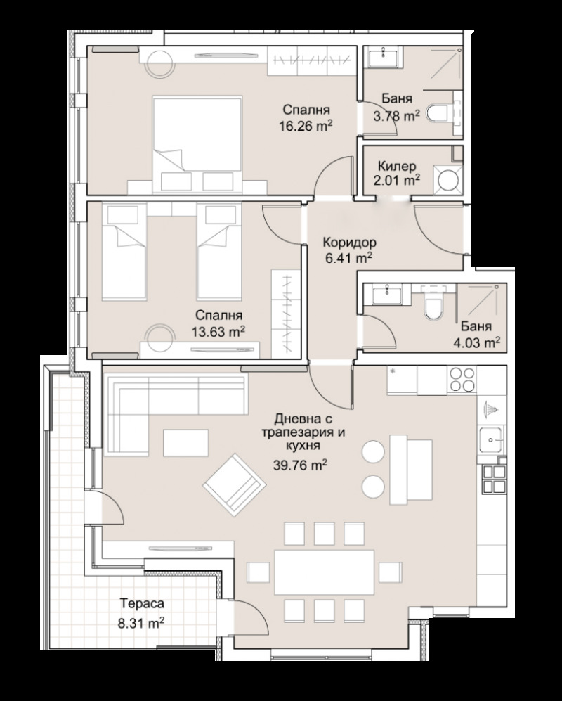 Продава 3-СТАЕН, гр. София, Лозенец, снимка 12 - Aпартаменти - 48321401