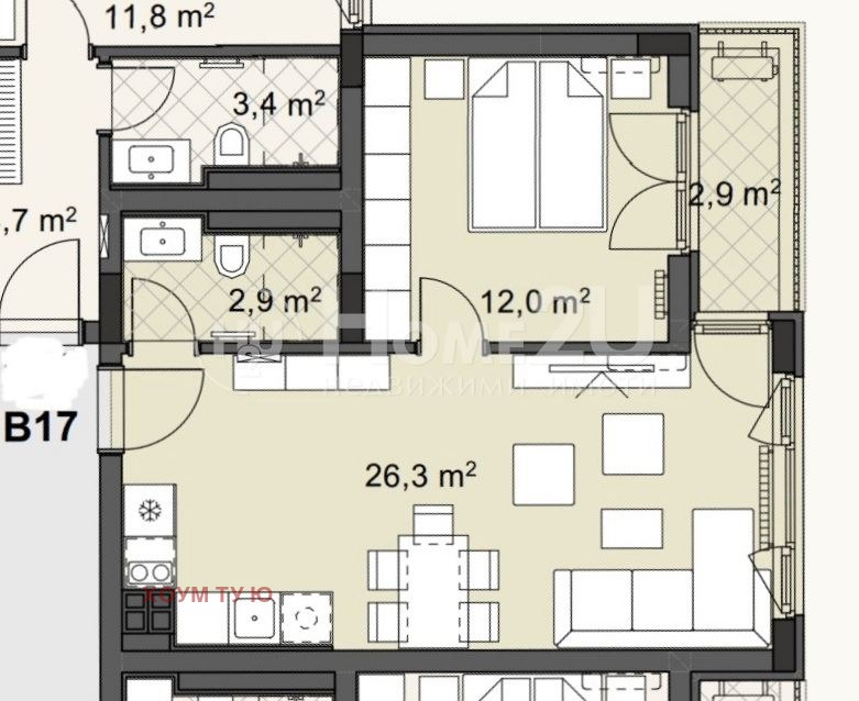 Na prodej  1 ložnice Sofia , Ovča kupel 2 , 62 m2 | 92997837 - obraz [4]