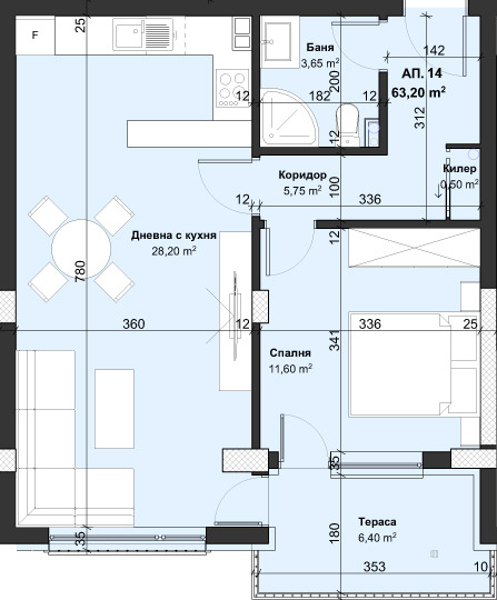 Продава 2-СТАЕН, гр. Варна, Виница, снимка 5 - Апартаменти - 54077805