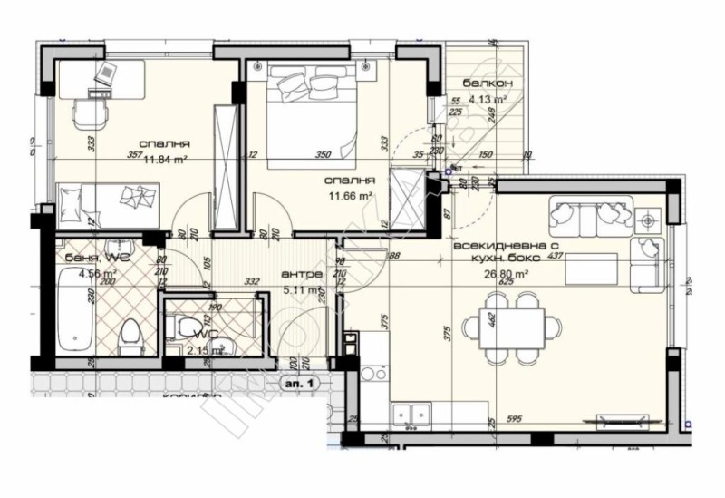 En venta  2 dormitorios Varna , Vinitsa , 101 metros cuadrados | 19052682 - imagen [2]