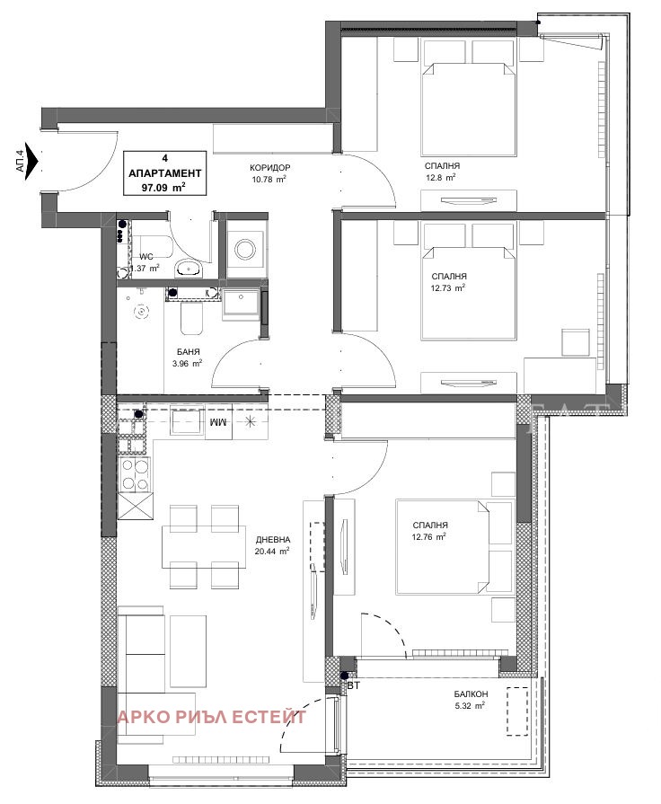 Продава 4-СТАЕН, гр. София, Обеля 2