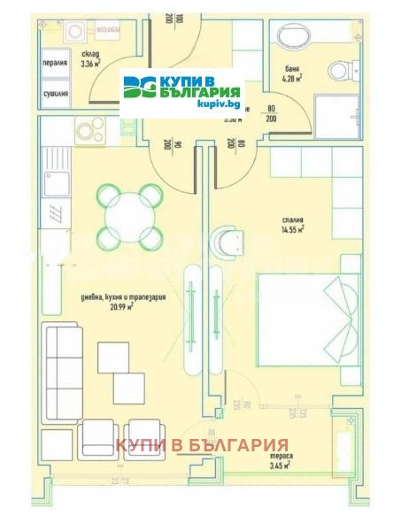 Продава 2-СТАЕН, гр. София, Малинова долина, снимка 4 - Апартаменти - 54959144