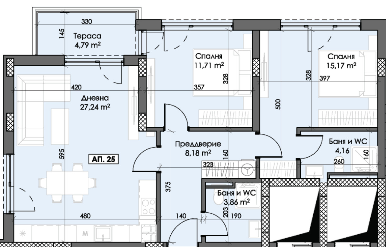 Продава 3-СТАЕН, гр. Пловдив, Тракия, снимка 2 - Апартаменти - 53430120