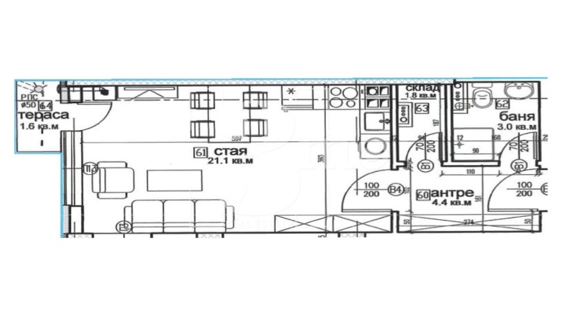 Продава  1-стаен, град София, Витоша • 92 000 EUR • ID 20086615 — holmes.bg - [1] 