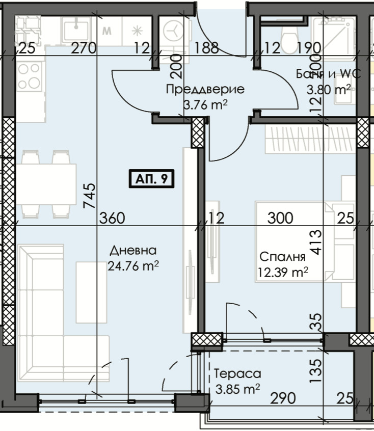 Satılık  1 yatak odası Plovdiv , Trakiya , 68 metrekare | 77897791 - görüntü [6]