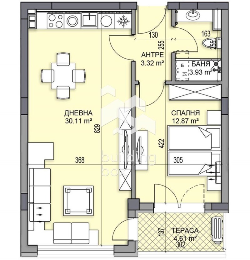 In vendita  1 camera da letto Plovdiv , Gagarin , 77 mq | 22101716 - Immagine [2]