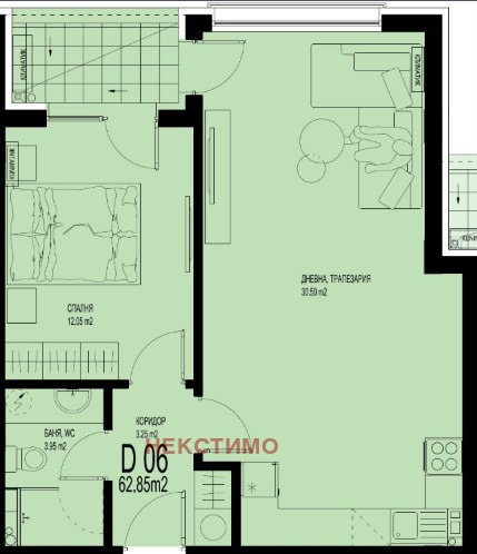 Продава 2-СТАЕН, гр. Пловдив, Христо Смирненски