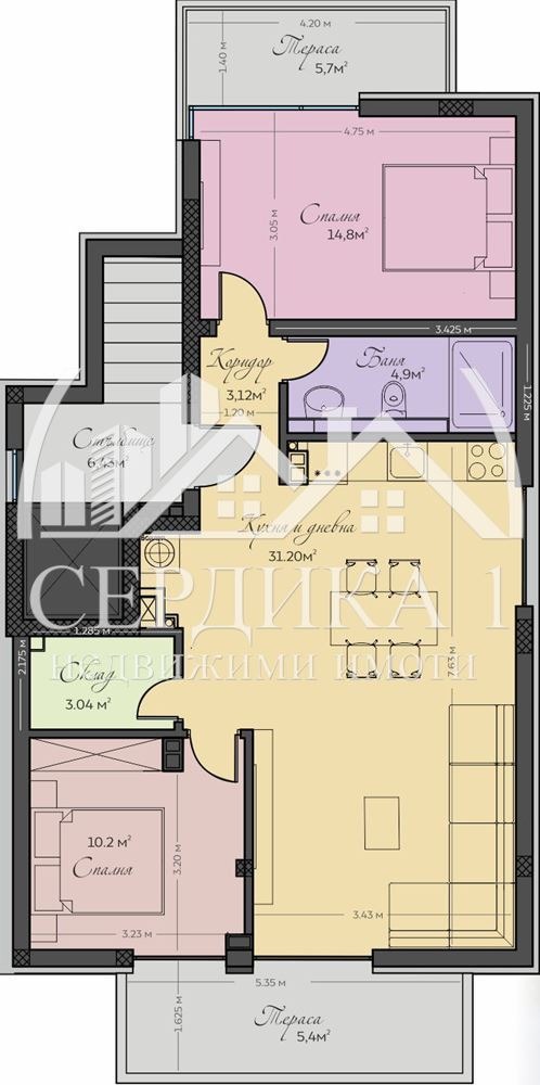 Продава 3-СТАЕН, гр. София, Малинова долина, снимка 15 - Aпартаменти - 47157158