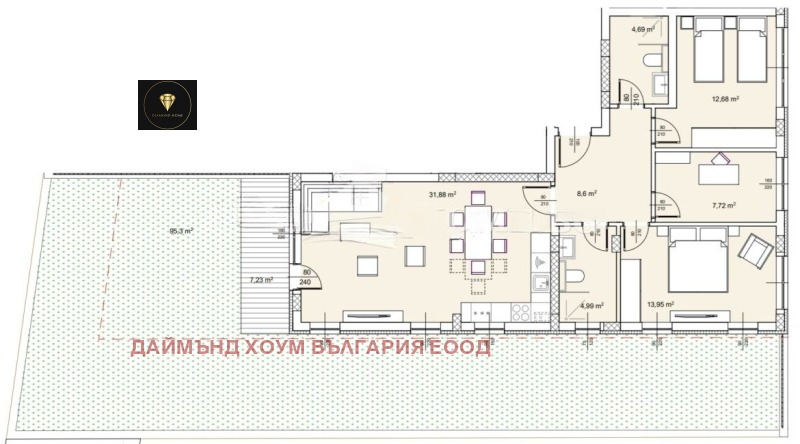 À vendre  2 chambres Plovdiv , Belomorski , 217 m² | 48032040 - image [2]