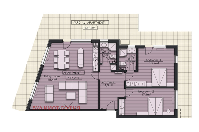 Продава 3-СТАЕН, гр. София, Бъкстон, снимка 3 - Апартаменти - 53415772