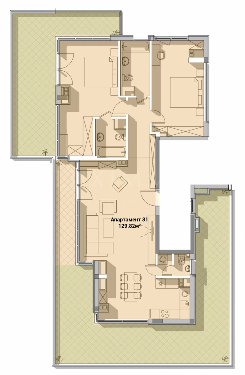 Продава 3-СТАЕН, гр. София, Полигона, снимка 3 - Апартаменти - 53439020