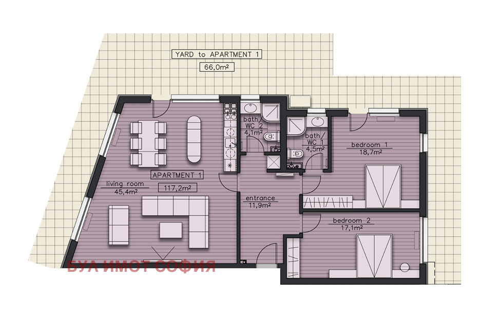 Продава 3-СТАЕН, гр. София, Бъкстон, снимка 3 - Апартаменти - 53415772