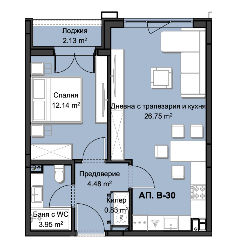 Продава 2-СТАЕН, гр. Пловдив, Христо Смирненски, снимка 3 - Апартаменти - 53018137