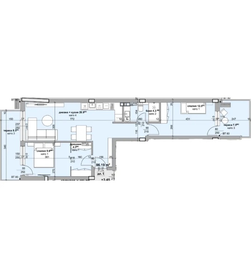 Продава 3-СТАЕН, гр. Стара Загора, Опълченски, снимка 5 - Aпартаменти - 47846950