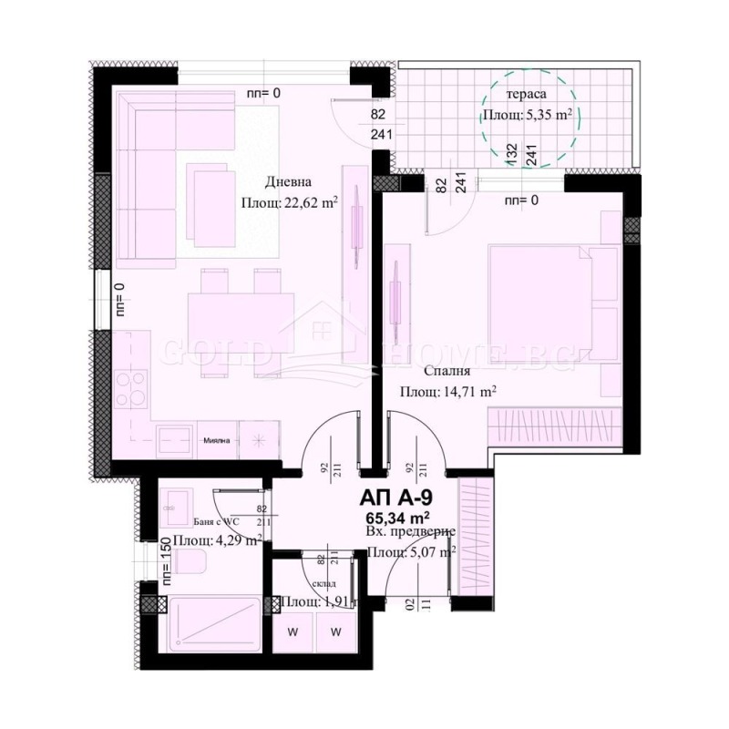 Na prodej  1 ložnice Plovdiv , Christo Smirnenski , 68 m2 | 70558531 - obraz [5]