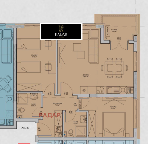 Продава 3-СТАЕН, гр. София, Малинова долина
