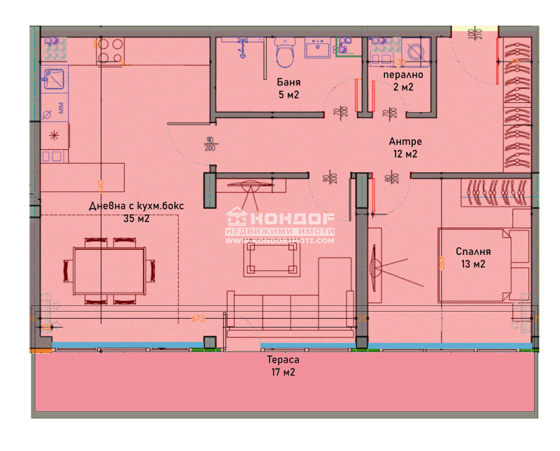 Myytävänä  1 makuuhuone Plovdiv , Trakija , 114 neliömetriä | 43321502 - kuva [2]