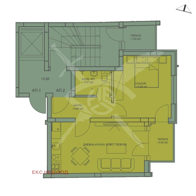 Продава  2-стаен, град Пловдив, Каменица 1 •  177 125 EUR • ID 10824651 — holmes.bg - [1] 