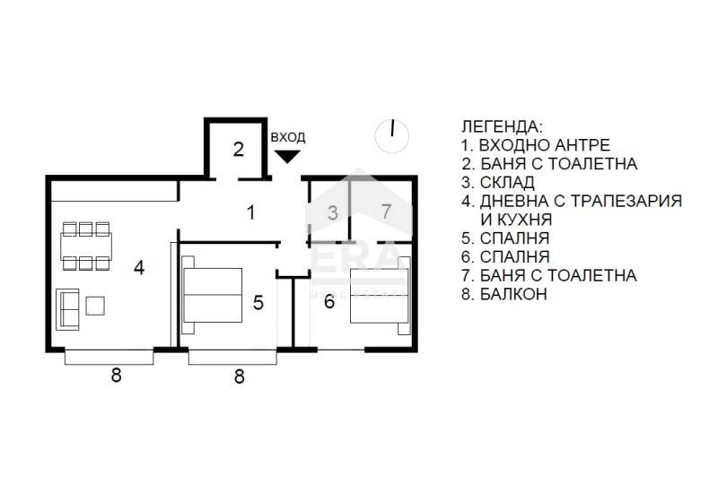 Na prodej  2 ložnice Sofia , Centar , 97 m2 | 75899427 - obraz [3]