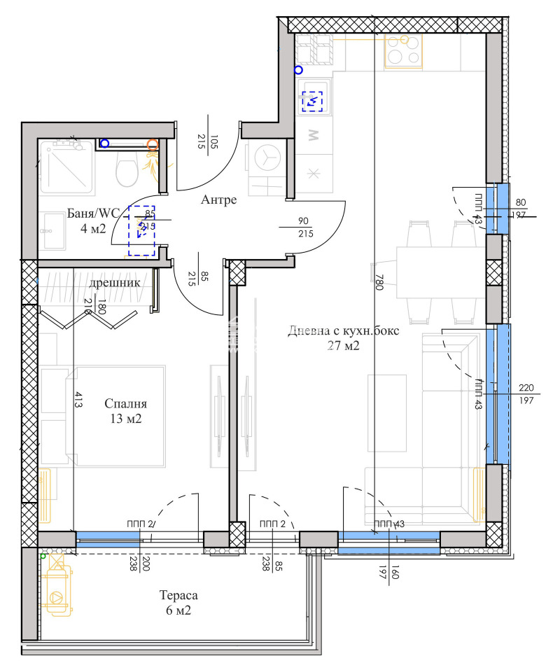 De vânzare  1 dormitor Plovdiv , Belomorsci , 71 mp | 31781282 - imagine [6]