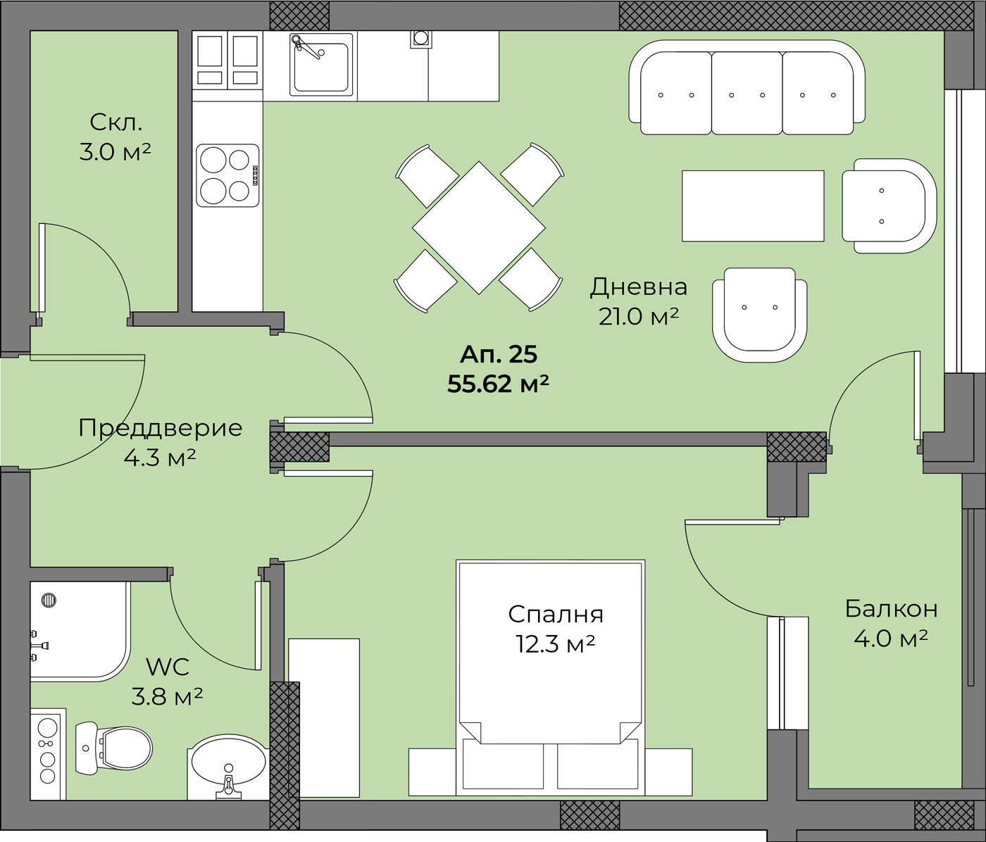 Продава 2-СТАЕН, гр. Пловдив, Беломорски, снимка 5 - Апартаменти - 54120127