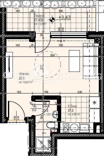 Eladó  Stúdió Plovdiv , Karsijaka , 51 négyzetméter | 50934443 - kép [2]