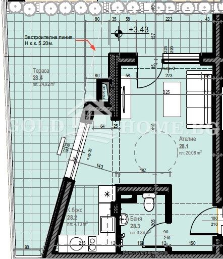 Eladó  Stúdió Plovdiv , Karsijaka , 51 négyzetméter | 50934443 - kép [6]