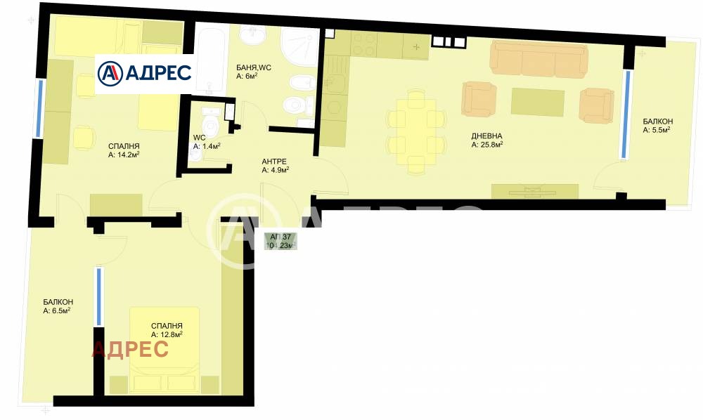 Продава 3-СТАЕН, гр. Варна, Гранд Мол, снимка 4 - Апартаменти - 53766571