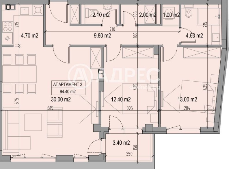 Продается  2 спальни София , Сухата река , 109 кв.м | 76516375 - изображение [7]