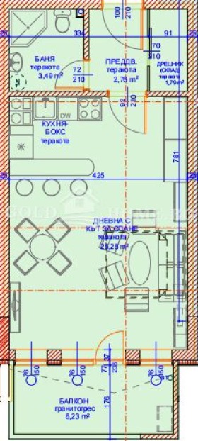 Till salu  Studio Plovdiv , Kjutjuk Parij , 56 kvm | 24260950 - bild [6]