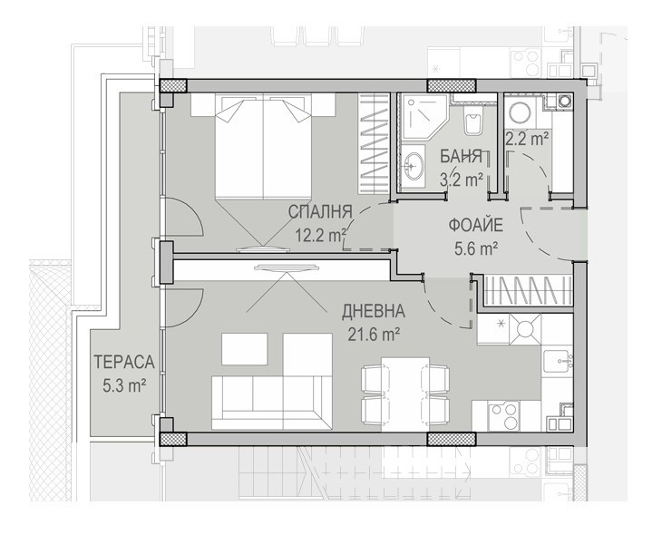 Продава 2-СТАЕН, гр. София, Кръстова вада, снимка 12 - Aпартаменти - 49097611