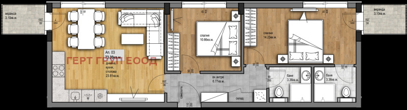 Продава  3-стаен град Пловдив , Христо Смирненски , 92 кв.м | 38381562 - изображение [2]