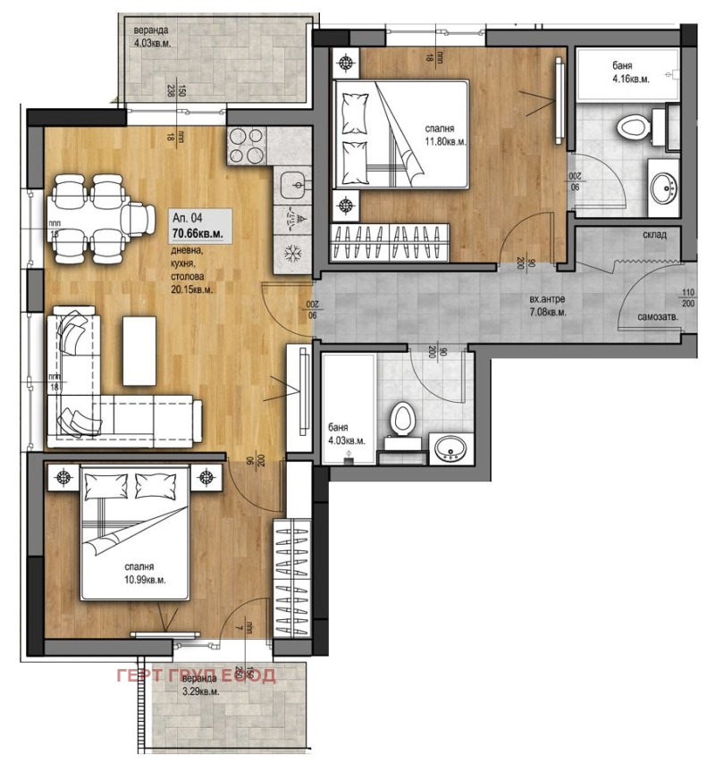 En venta  2 dormitorios Plovdiv , Jristo Smirnenski , 90 metros cuadrados | 38381562 - imagen [4]