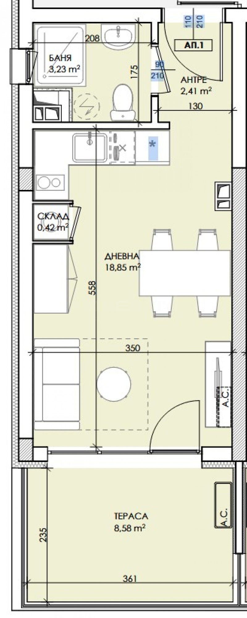 Продава 1-СТАЕН, с. Равда, област Бургас, снимка 2 - Апартаменти - 53186314