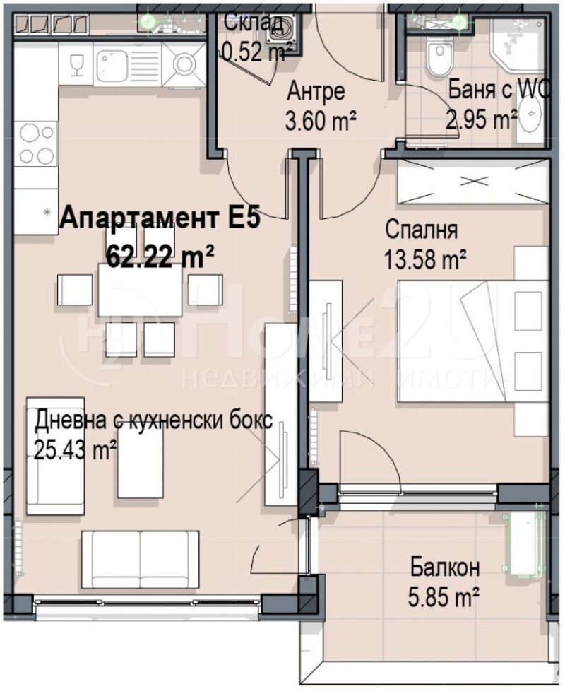 Til salg  1 soveværelse Sofia , Krastova vada , 75 kvm | 55229701 - billede [2]