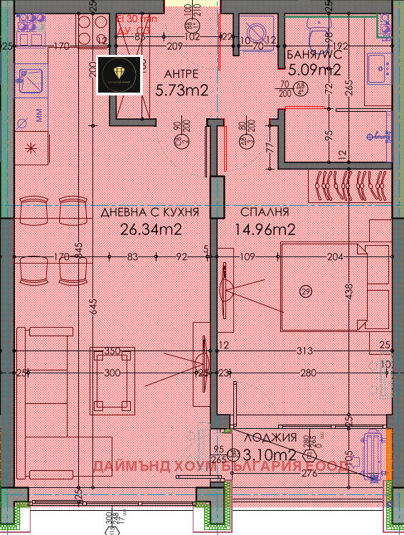 Til salg  1 soveværelse Plovdiv , Trakiya , 76 kvm | 38058170 - billede [2]