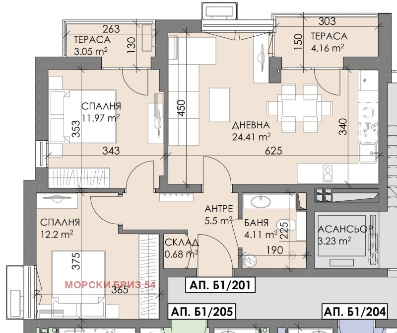 Продава  3-стаен град Бургас , Меден рудник - зона Б , 91 кв.м | 41164274