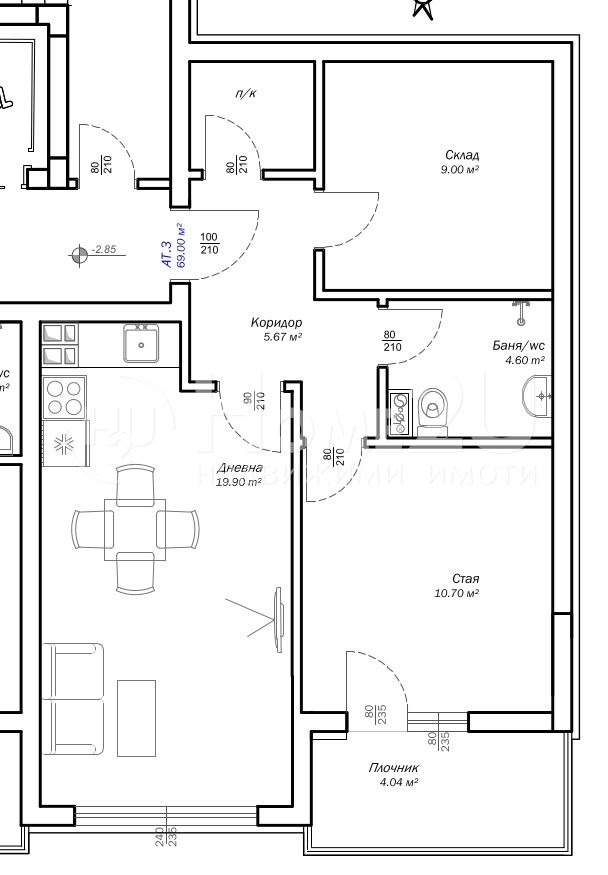 Zu verkaufen  2 Schlafzimmer Warna , m-t Ptschelina , 81 qm | 56371416 - Bild [3]