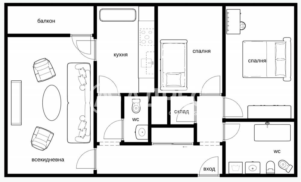 Продава 3-СТАЕН, гр. София, Хиподрума, снимка 4 - Апартаменти - 54066365