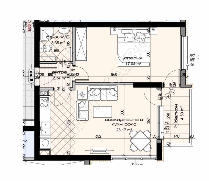 Продается  1 спальня Варна , Младост 1 , 71 кв.м | 94609157 - изображение [2]