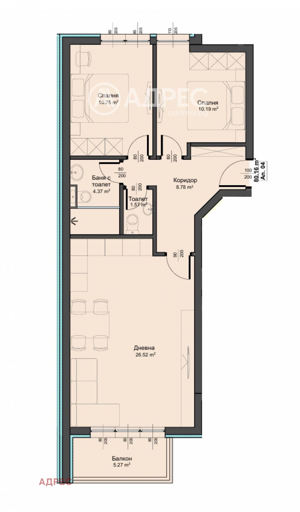 Продава 3-СТАЕН, гр. Варна, Аспарухово, снимка 2 - Апартаменти - 54330861